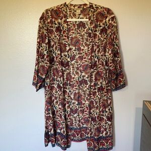 Lucky Brand Multicolor Floral Kimono Blouse